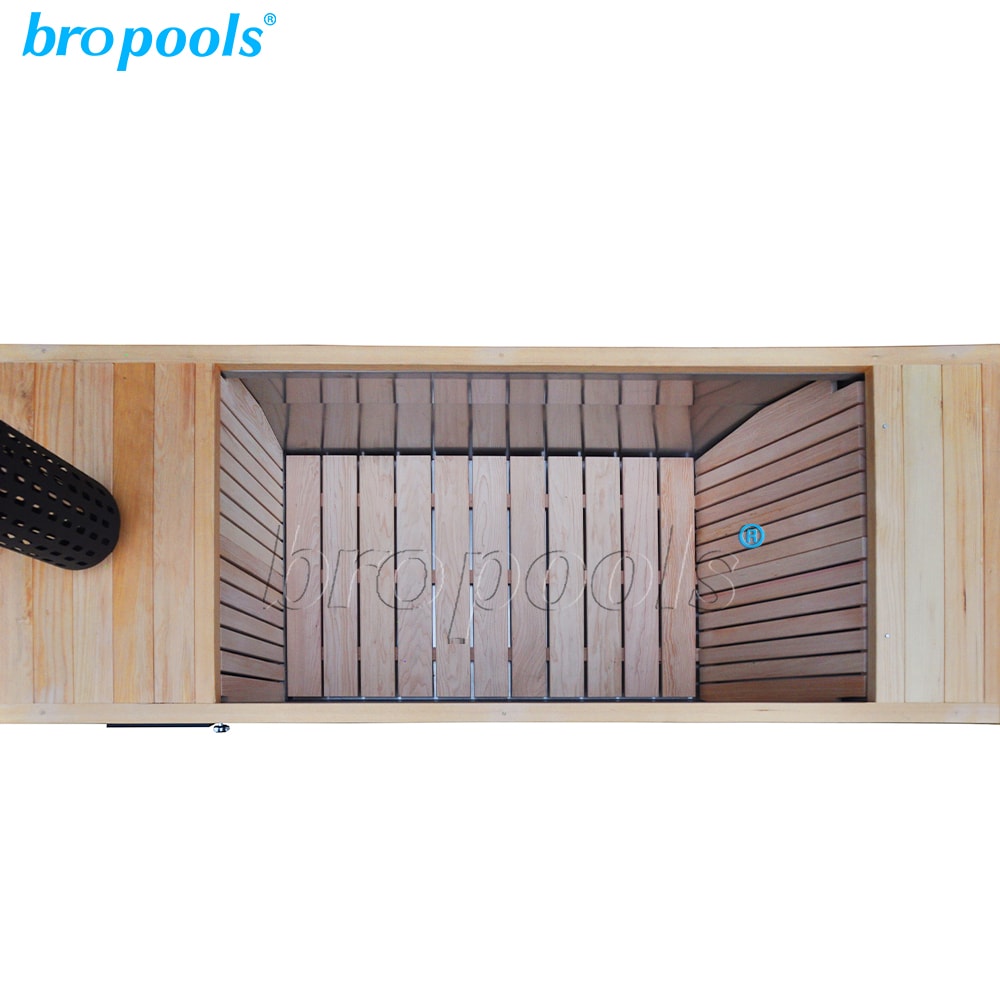 Bain Nordique à Bois Extérieur 2 Places - Acier Inoxydable et Pruche